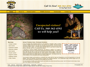 Web Design by Fen21 for Jack Russell Wildlife Control | Design: #1065196