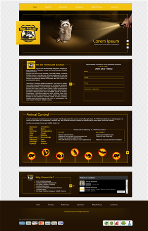 Web Design by Desire Design Solutions for Jack Russell Wildlife Control | Design: #1042365