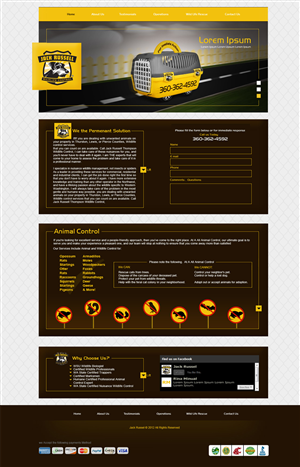 Web Design by Desire Design Solutions for Jack Russell Wildlife Control | Design: #1042378