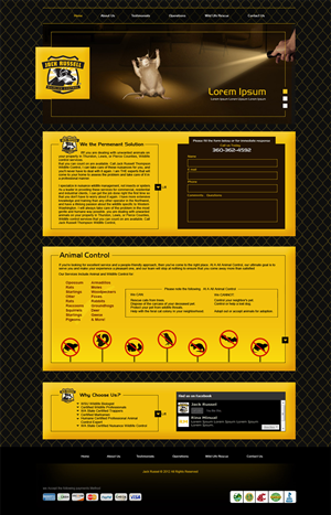 Web Design by Desire Design Solutions for Jack Russell Wildlife Control | Design: #1042394