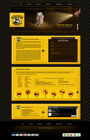 Web Design by Desire Design Solutions for Jack Russell Wildlife Control | Design: #1042403