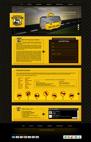 Web Design by Desire Design Solutions for Jack Russell Wildlife Control | Design: #1042416