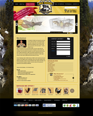 Web Design by Desire Design Solutions for Jack Russell Wildlife Control | Design: #1087586