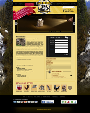 Web Design by Desire Design Solutions for Jack Russell Wildlife Control | Design: #1089480