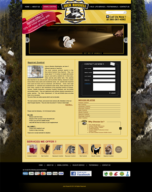 Web Design by Desire Design Solutions for Jack Russell Wildlife Control | Design: #1089514