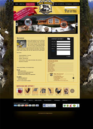 Web Design by Desire Design Solutions for Jack Russell Wildlife Control | Design: #1105536