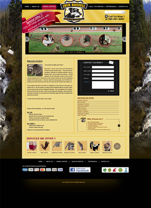 Web Design by Desire Design Solutions for Jack Russell Wildlife Control | Design: #1105540