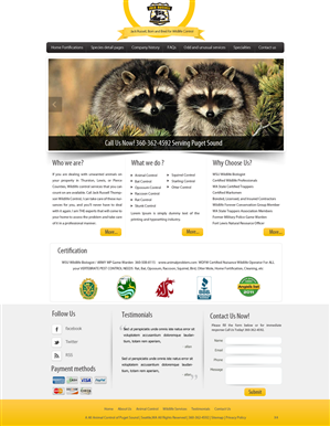 Web Design by pb for Jack Russell Wildlife Control | Design: #1056011