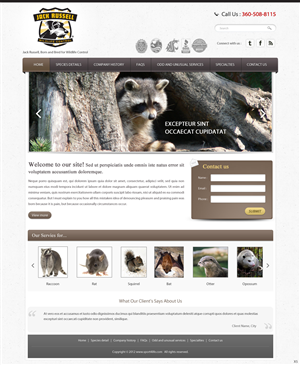 Web Design by pb for Jack Russell Wildlife Control | Design: #1056019