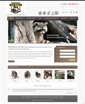 Web Design by pb for Jack Russell Wildlife Control | Design: #1067452
