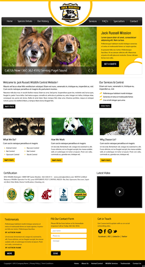 Web Design by pb for Jack Russell Wildlife Control | Design: #1069791