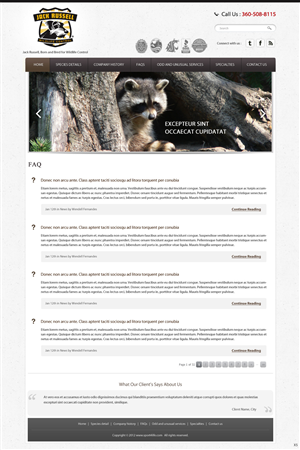 Web Design by pb for Jack Russell Wildlife Control | Design: #1333991