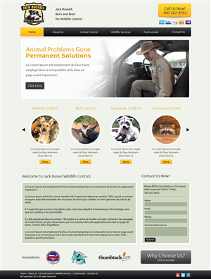 Web Design by OM for Jack Russell Wildlife Control | Design: #1071919