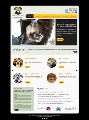 Web Design by OM for Jack Russell Wildlife Control | Design: #1071922