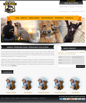 Web Design by Eminents Infosoft for Jack Russell Wildlife Control | Design #1071311