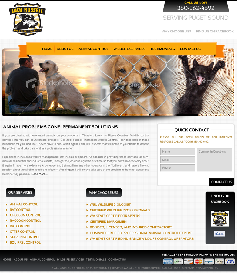 Web Design by Eminents Infosoft for Jack Russell Wildlife Control | Design #1076584