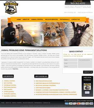 Web Design by Eminents Infosoft for Jack Russell Wildlife Control | Design: #1076584
