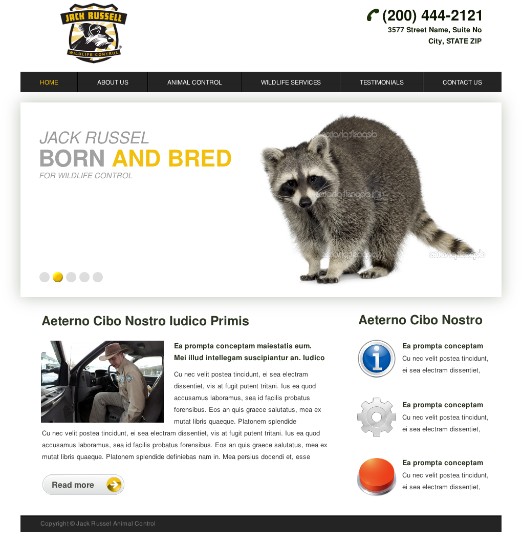 Web Design by Relativiteit for Jack Russell Wildlife Control | Design #1072393