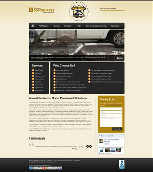 Web Design by TechWise for Jack Russell Wildlife Control | Design #1056106