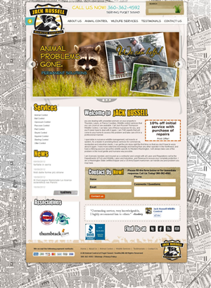 Web Design by TechWise for Jack Russell Wildlife Control | Design: #1056111
