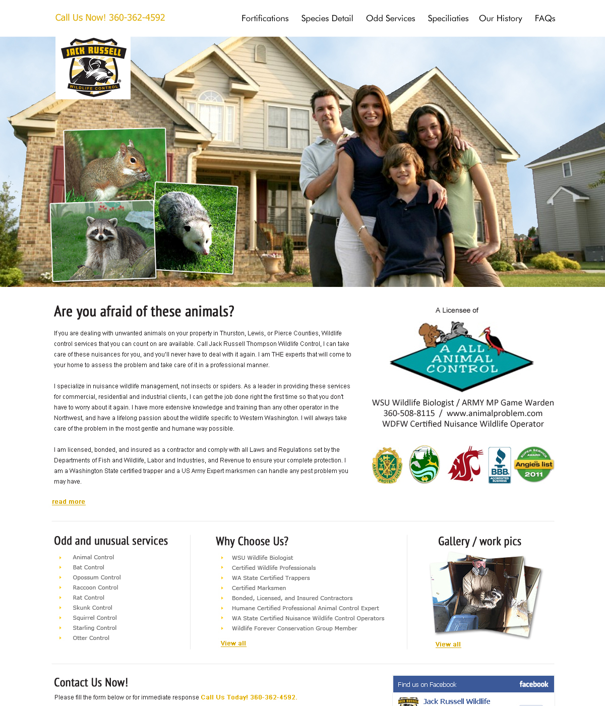 Web Design par Sam pour Jack Russell Wildlife Control | Design #1070401