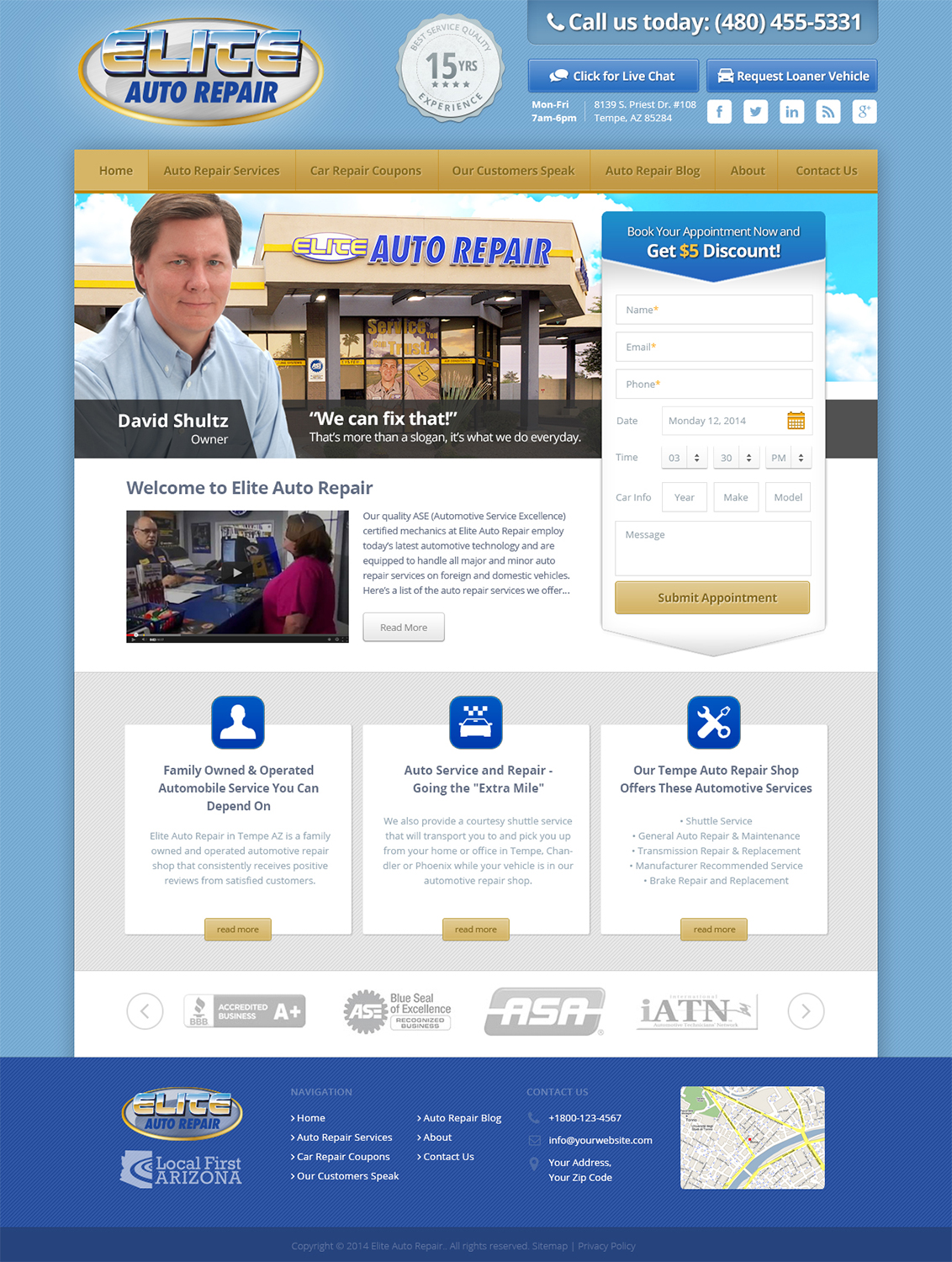 WordPress-Design von Emmanuel für Elite Auto Repair | Design #3952298