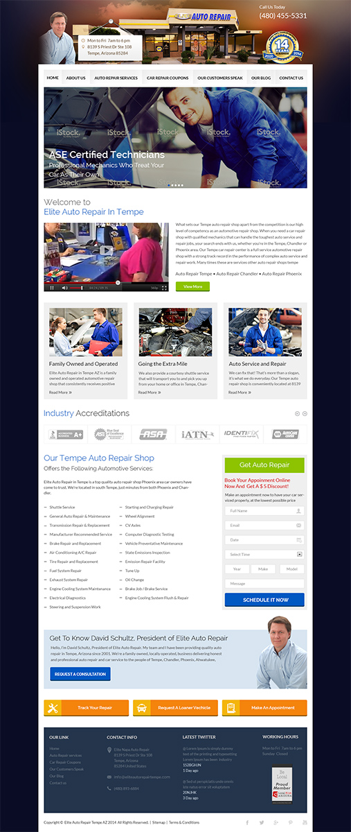 Diseño Wordpress por Mayank Patel para Elite Auto Repair | Diseño #3895530