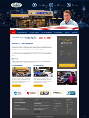 Wordpress Design by pb for Elite Auto Repair | Design: #3878749