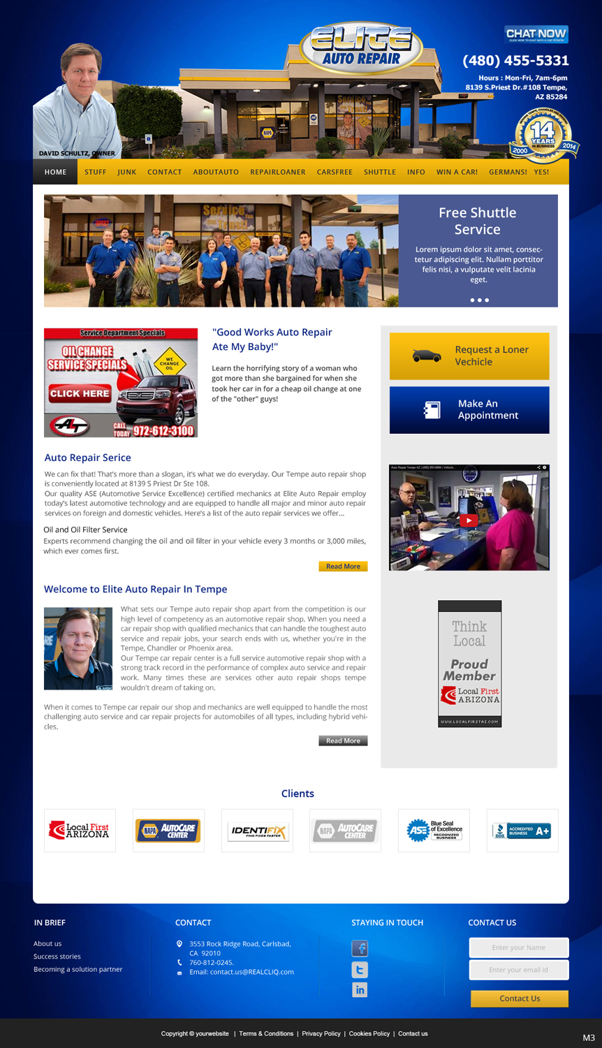 Diseño Wordpress por pb para Elite Auto Repair | Diseño #3878755