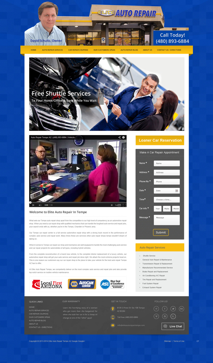 Diseño Wordpress por pb para Elite Auto Repair | Diseño #3878760