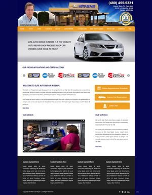Diseño Wordpress por pb para Elite Auto Repair | Diseño: #3878761