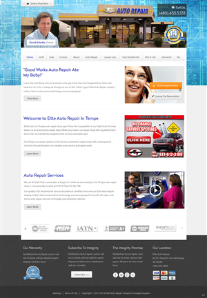 Wordpress Design by pb for Elite Auto Repair | Design: #3878771