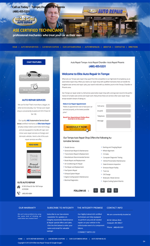 Wordpress Design by pb for Elite Auto Repair | Design: #3878780