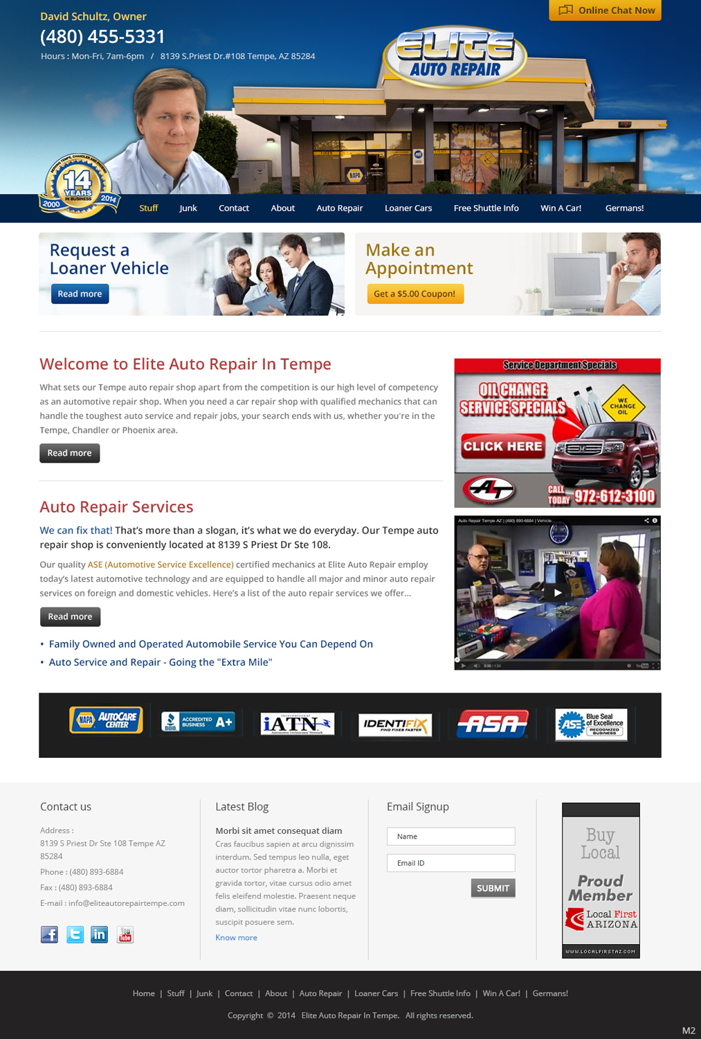 Wordpress Design by pb for Elite Auto Repair | Design #3878785