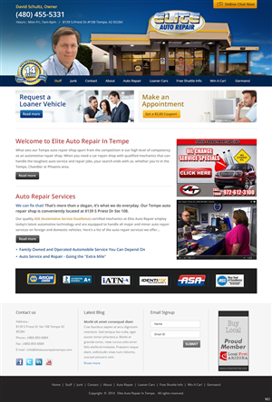 Diseño Wordpress por pb para Elite Auto Repair | Diseño: #3878785