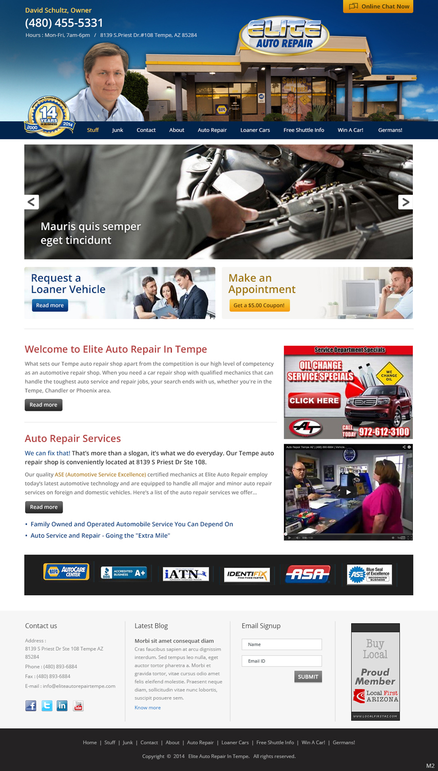 Diseño Wordpress por pb para Elite Auto Repair | Diseño #3878787
