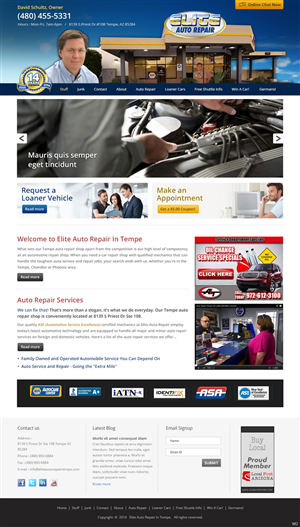 Diseño Wordpress por pb para Elite Auto Repair | Diseño: #3878787