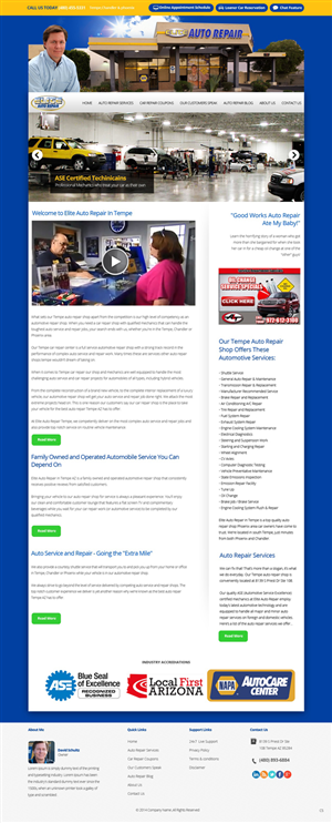 Wordpress Design by pb for Elite Auto Repair | Design: #3887358