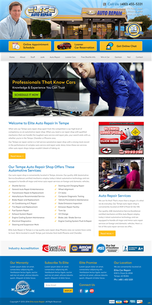 Diseño Wordpress por pb para Elite Auto Repair | Diseño: #3887362