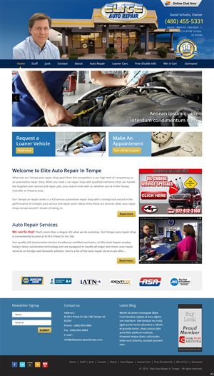 Diseño Wordpress por pb para Elite Auto Repair | Diseño: #3887370