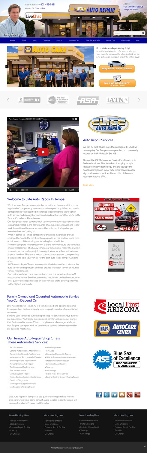 Diseño Wordpress por pb para Elite Auto Repair | Diseño #3887371