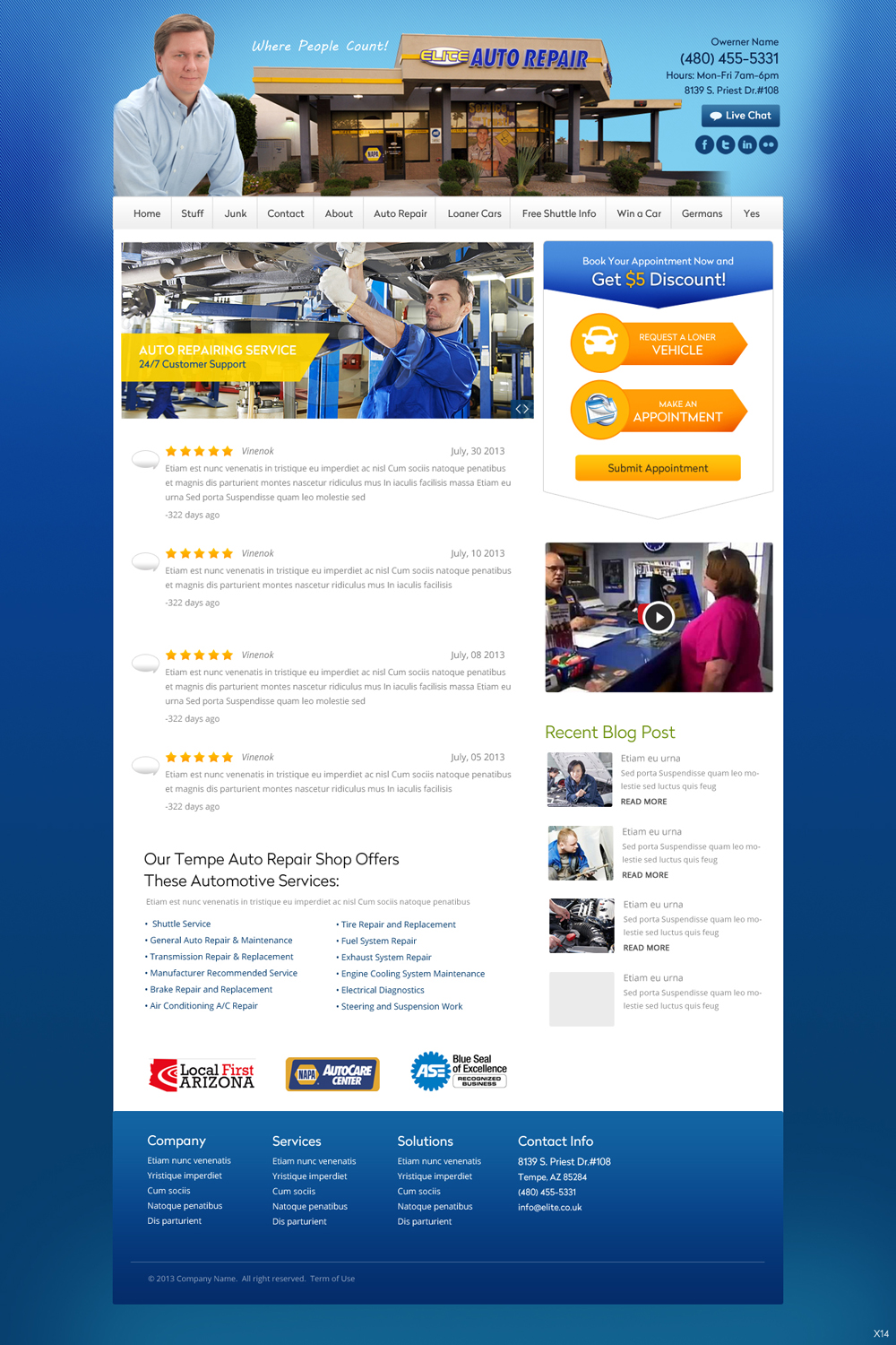 Diseño Wordpress por pb para Elite Auto Repair | Diseño #3961072