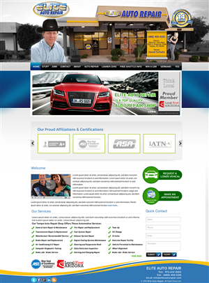 Wordpress Design by Sbss for Elite Auto Repair | Design: #3954839