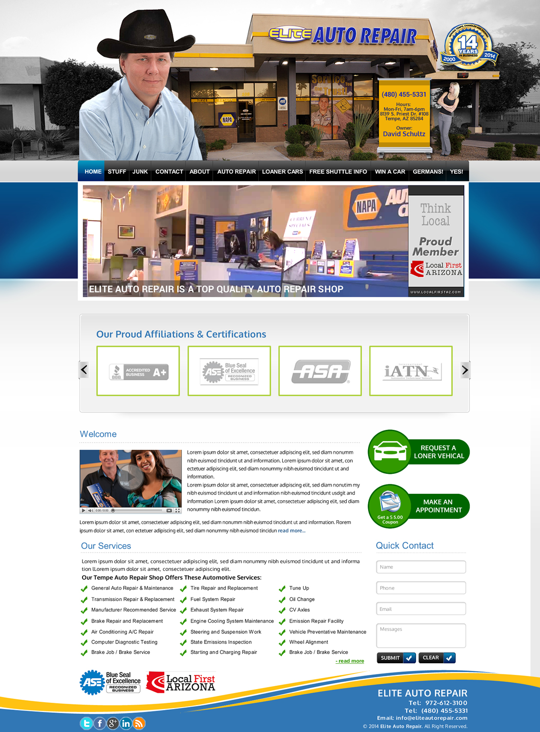 Diseño Wordpress por Sbss para Elite Auto Repair | Diseño #3954849