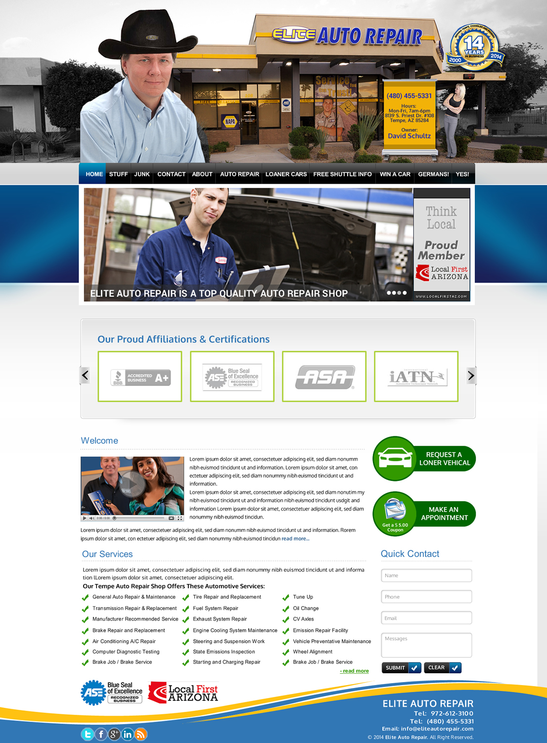 Diseño Wordpress por Sbss para Elite Auto Repair | Diseño #3954850