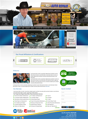 Wordpress Design by Sbss for Elite Auto Repair | Design: #3954854
