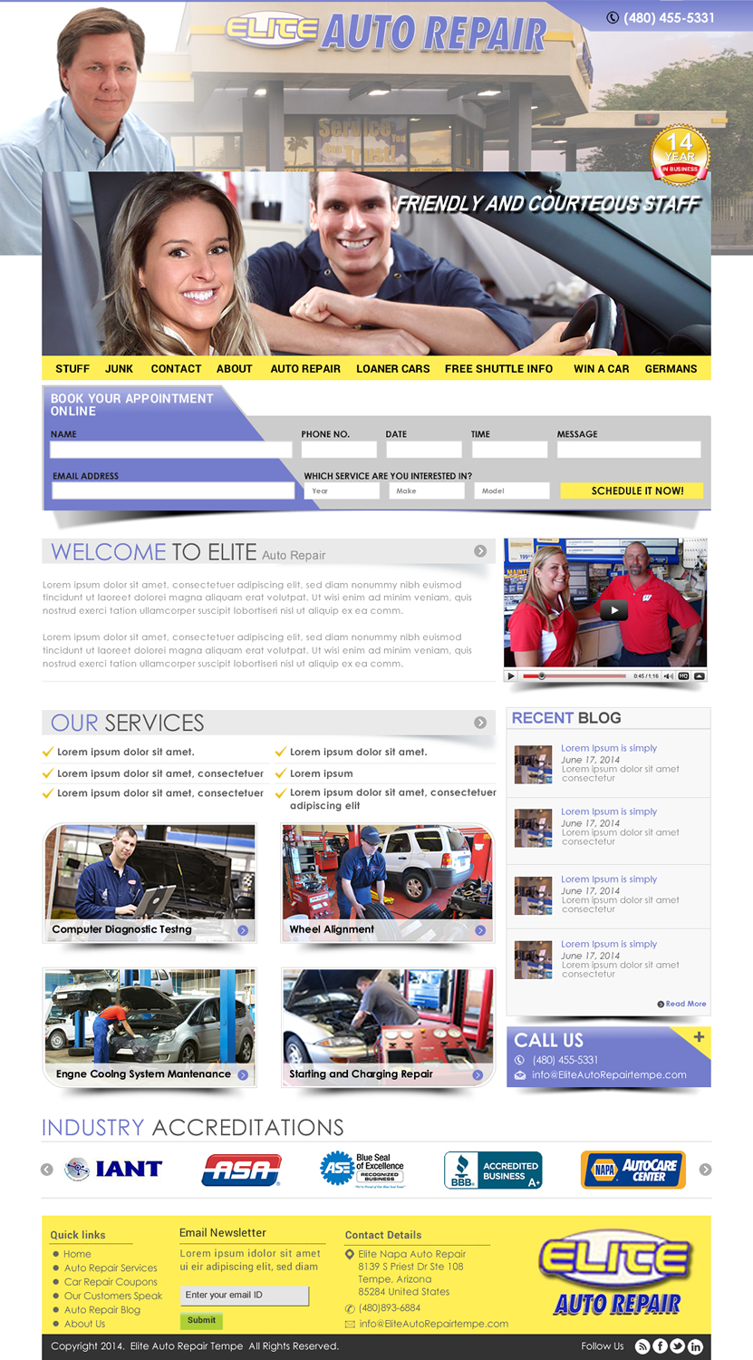 Diseño Wordpress por Sbss para Elite Auto Repair | Diseño #3956451