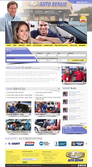 Wordpress Design by Sbss for Elite Auto Repair | Design: #3956451