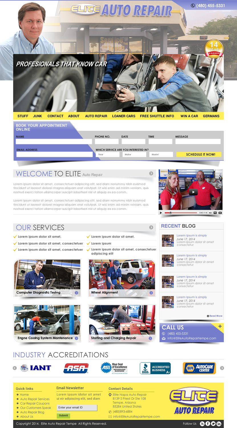 WordPress-Design von Sbss für Elite Auto Repair | Design #3956455