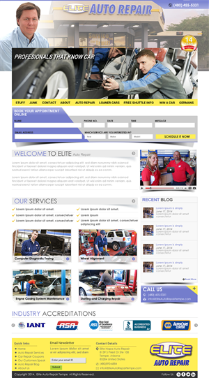 Wordpress Design by Sbss for Elite Auto Repair | Design: #3956455